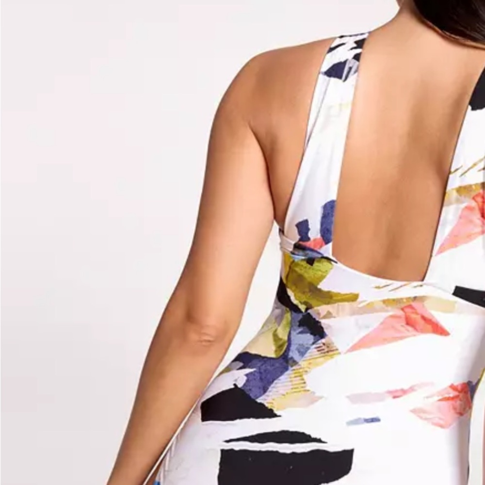 Colorful Abstract Print Swimsuit - Picture 3 of 9